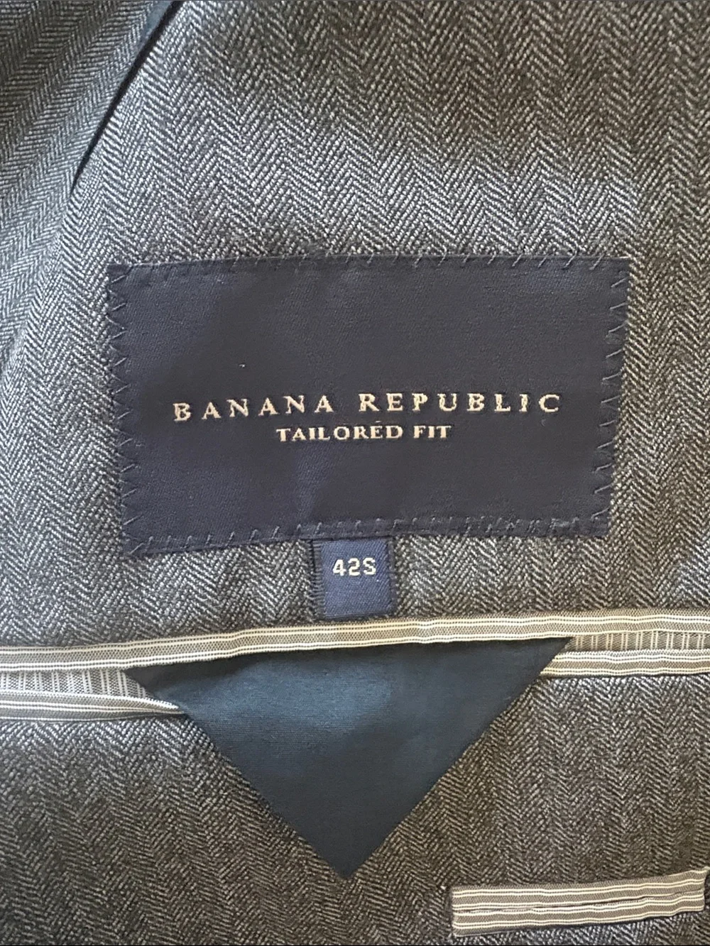 Banana Republic Men's Light Gray Two-Button Suit